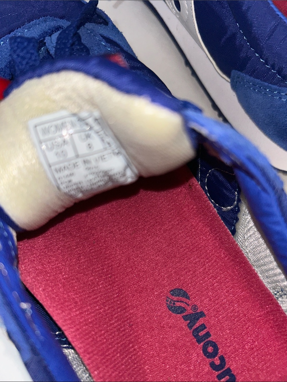 Saucony Blue and White Women's Sneakers with Pink Accents - Picture 9 of 10